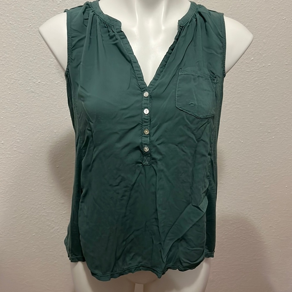 Lucky Brand Green Sleveless Top Sz S
